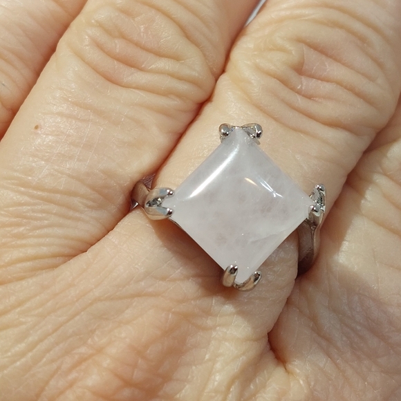 2 For $30 Sale Fashion Jewelry Ring Size 8.25 Crystal Pink Gemstone Silver - Picture 7 of 8